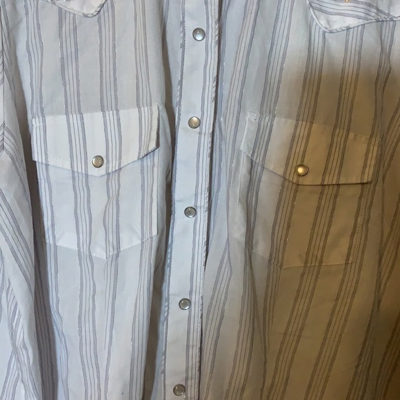 Roper Snap Buttons Long Sleeve Western Shirt, 1X - Picture 4 of 8